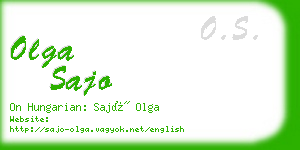 olga sajo business card